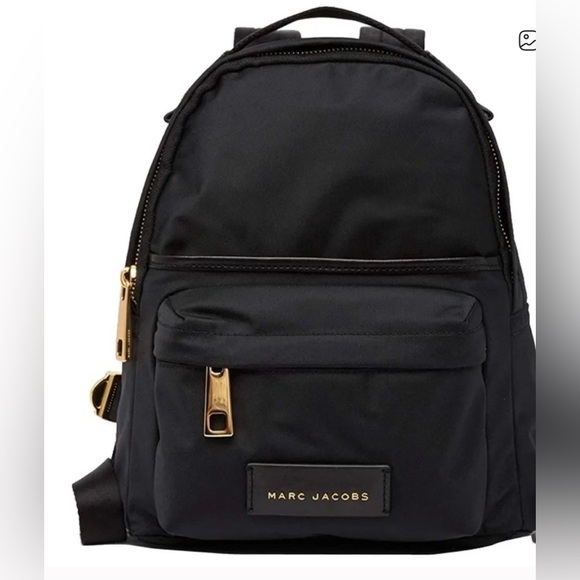 New with Tags Marc Jacobs Nylon Backpack Black Gold Hardware M0013945 - Picture 1 of 4